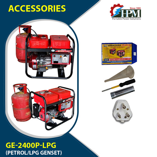 2.1 KVA LPG Generator, Petrol & LPG run, Model GE-2400P-LPG