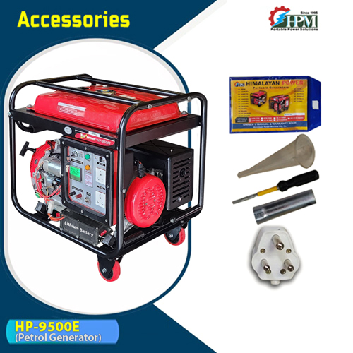7 KVA super light weight portable smart Generator, Petrol Run,  Recoil & Self Start Model HP-9500E, 